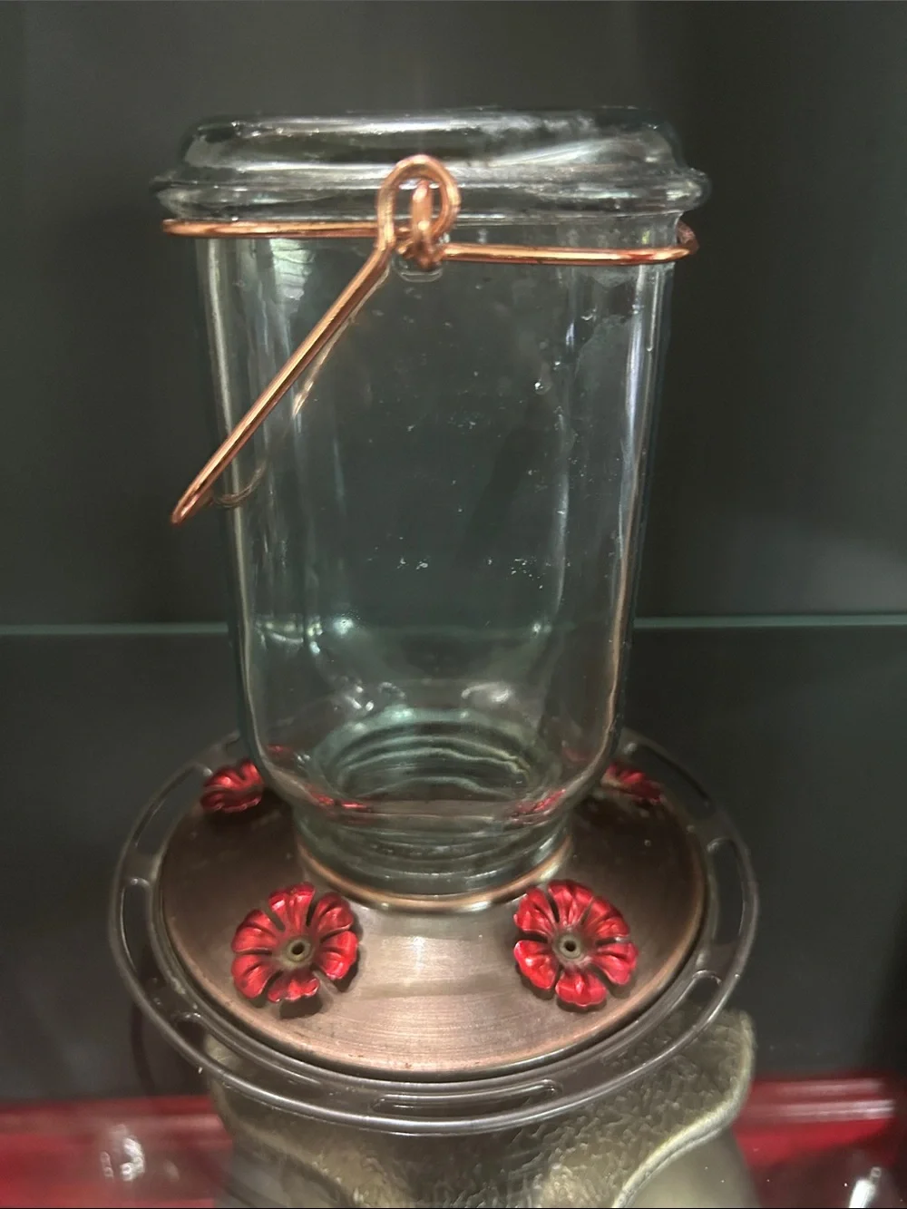 Mason Jar Hummingbird Feeder, Glass Hummingbird Feeders for Outdoors, 5 perches